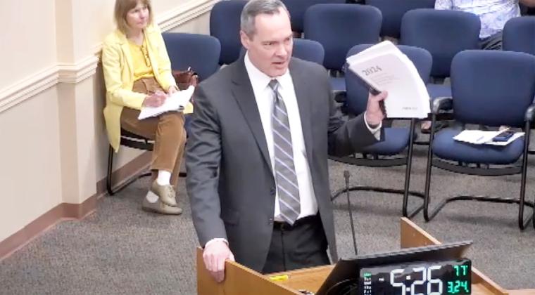 Ron Whitesides, partner with Purvis Gray &amp; Company, LLP presents to the Board of County Commissioner about the firm's 2024 audit of Nassau County on Monday at the meeting in the Commission Chambers. Submitted
