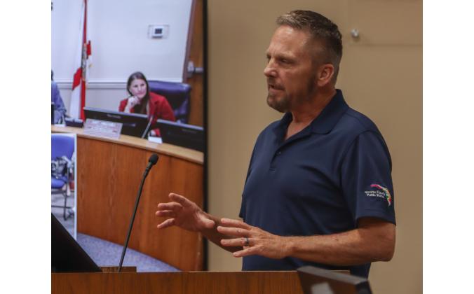 Nassau County Public Works Director Doug Podiak said March 10 at the Board of County Commissioners meeting that supporting the Northeast Florida Builder’s Association Apprenticeship (NFBAA) program's state appropriations request will "do nothing but enhance career development” in Nassau County. Photo by Ashley Chandler/News-Leader