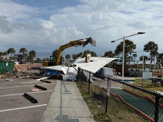 The Fernandina Beach Putt-Putt was taken down Monday to make way for a new building, which is slated to open at the end of May. Submitted