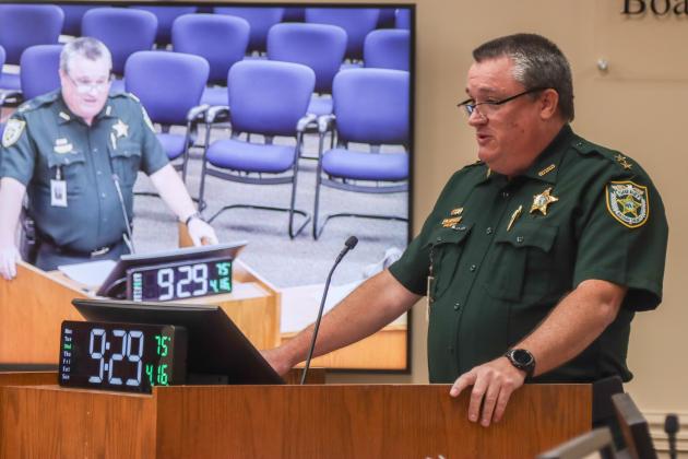 Director of Nassau County Emergency Management (EM) Tim Cooper told the Board of County Commissioner on Wednesday, that EM is concerned it will lose crucial state and federal grant funding in the coming years.  Photo by Ashley Chandler/News-Leader