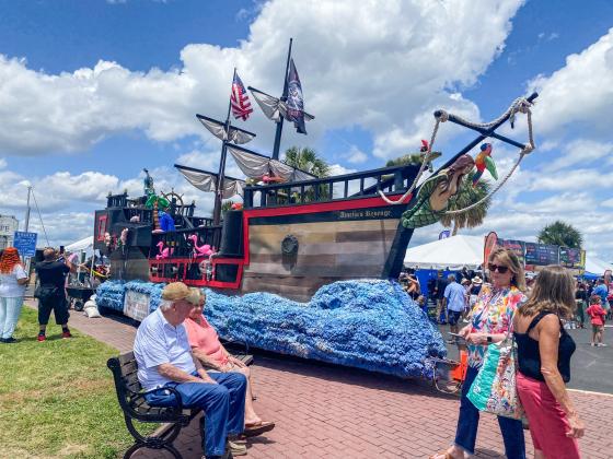 The pirate ship parked at the downtown marina Sunday during the 60th anniversary Isle of Eight Flags Shrimp Festival. Photo by Tracy McCormick-Dishman/News-Leader