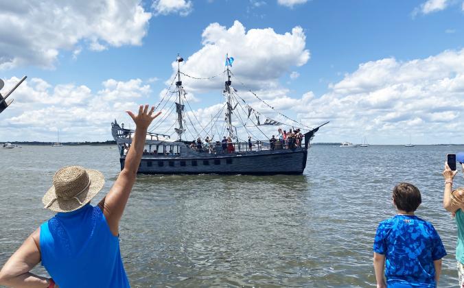 Amelia Island’s first immersive pirate experience lands next month in Fernandina Beach with multiple daily voyages for families, evening BYOB cruises and private charters aboard the Flying Dutchman, a newly built 53-foot replica pirate ship with room for 49 buccaneers of all ages. Photo by Tracy McCormick-Dishman/News-Leader