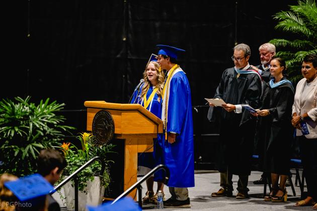 The Fernandina Beach High School Class of 2025 graduation ceremony was held Saturday at the University of North Florida Arena in Jacksonville. Photo by Penny Glackin/Special to the News-Leader
