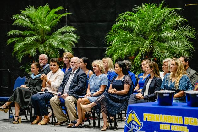 The Fernandina Beach High School Class of 2025 graduation ceremony was held Saturday at the University of North Florida Arena in Jacksonville. Photo by Penny Glackin/Special to the News-Leader