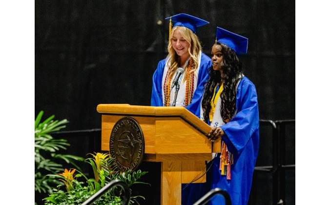 The Fernandina Beach High School Class of 2025 graduation ceremony was held Saturday at the University of North Florida Arena in Jacksonville. Photo by Penny Glackin/Special to the News-Leader