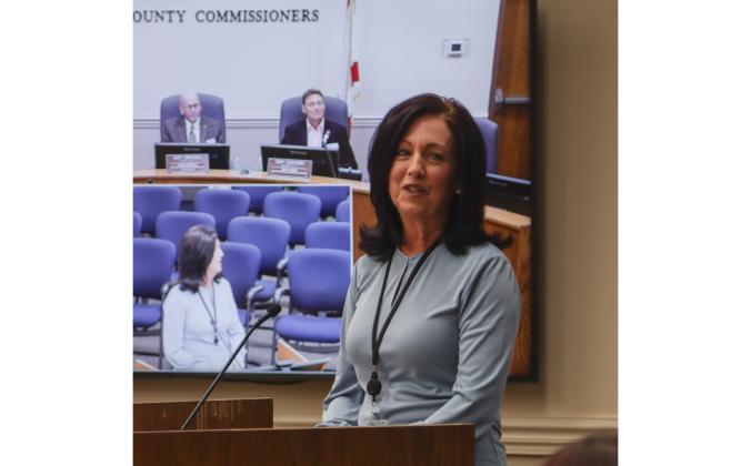 Interim Assistant Planning Director Holly Coyle at a previous Nassau County Board of County Commissioners meeting. File photo/News-Leader