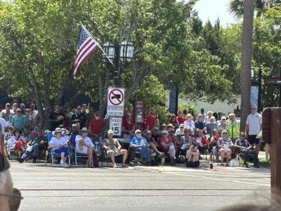 Ceremonial guests at the Memorial Day ceremony the Fernandina Beach Veterans of Foreign Wars Post 4351 hosted on Front and Center on May 26. Photos courtesy of VFW 4351