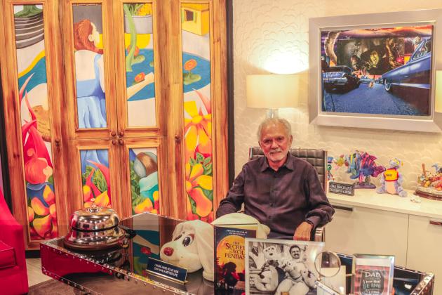 Mike Bowling sits at his desk in his office at Mike Bowling Enterprises Inc., in Fernandina Beach. Photo by Ashley Chandler/News-Leader