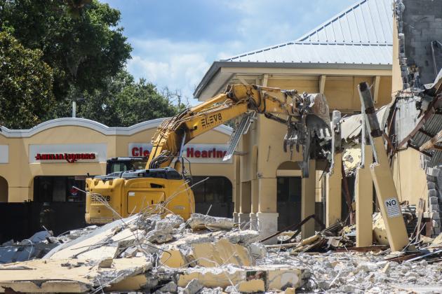 Workers demolish the Island Walk Publix on July 2. Photo by Ashley Chandler/News-Leader