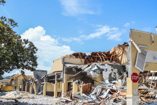 Workers demolish the Island Walk Publix on July 2. Photo by Ashley Chandler/News-Leader