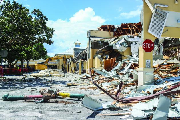 Workers demolish the Island Walk Publix on July 2. Photo by Ashley Chandler/News-Leader