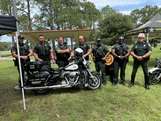 Nick Blank/News-Leader Nassau County Sheriff's Office deputies represented the agency at Hands Across the Border Wednesday.