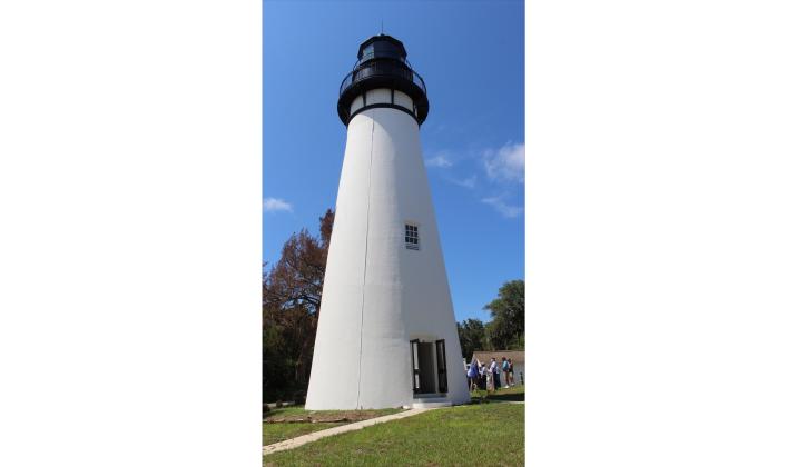 The Amelia island lighthouse during the ceremony on Aug. 7. Photo by Marisa DeMar/News-Leader