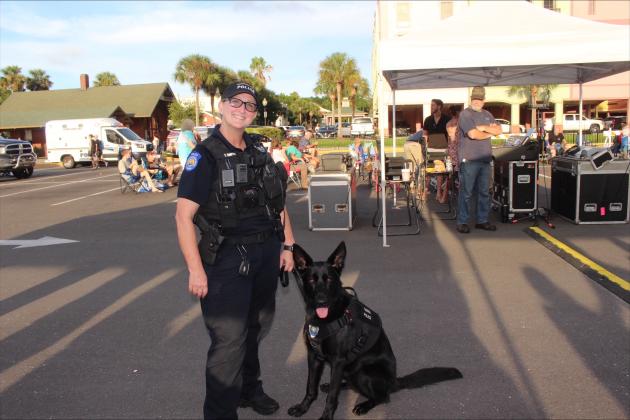 Officer Smith and Hanna at the National Night Out on Aug 8.  Photos by Marisa DeMar/News-Leader 