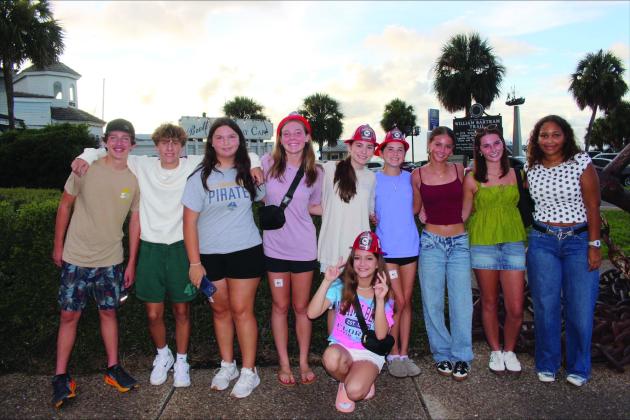 FBHS students gather at National Night Out the weekend before school starts. Photos by Marisa DeMar/News-Leader 