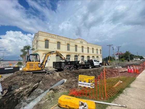 Construction carried out on North 2nd Street on Aug. 19.  By Marisa DeMar  News-Leader 