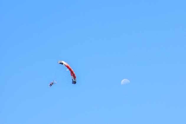 Skydive instructor Trevor mid-air with Skydive Amelia Island customer Mallory on Aug. 15. Skydive Amelia Island is a local skydiving business that runs out of the Fernandina Beach Municipal Airport, and is located directly behind the Ybor Alvarez Sports Complex. 