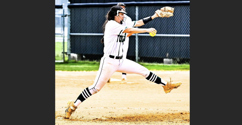Kyleigh Golden pitches for Yulee High School in a former season. Submitted