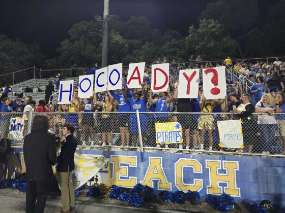 A member of the homecoming court is asked to the Fernandina Beach homecoming dance. Ashley Chandler/News-Leader