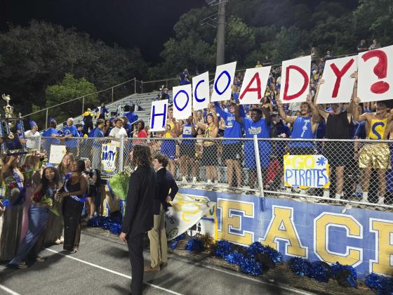 A member of the homecoming court is asked to the Fernandina Beach homecoming dance. Ashley Chandler/News-Leader