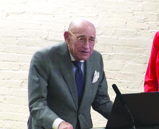Arthur “Buddy” Jacobs, Lobbyist for the City of Fernandina Beach speaks at the commissioners meeting on Tuesday.
