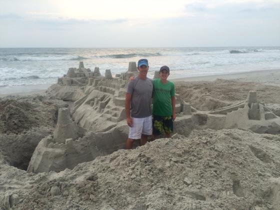  Greg Sheehan and son Christian In front of a sandcastle. Submitted Photos by Greg Sheehan 
