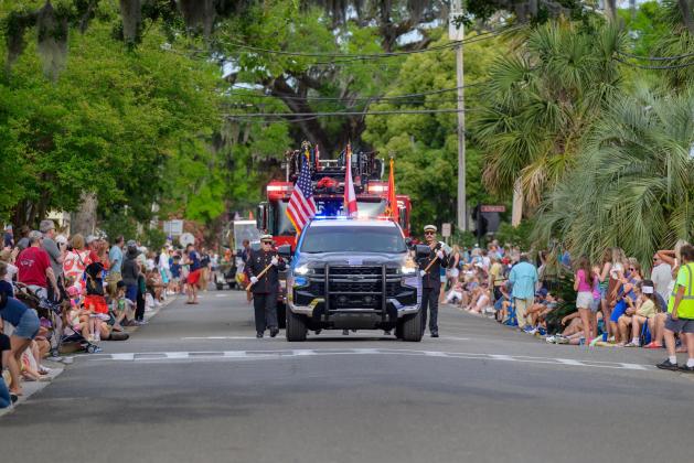 Last year’s Shrimp Fest Parade motors down the road. Photo courtesy Isle of Eight Flags Shrimp Festival’s Facebook page
