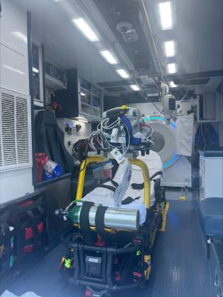 Inside of the UF Health mobile stroke unit parked outside of the Council on Aging Health Expo on Sept. 11