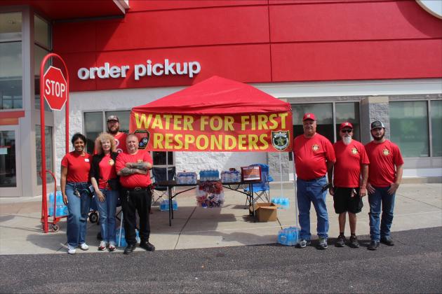 Volunteers from The Community Stewards of Yulee and Target employees collect water for first responders on 9/11 outside of the Yulee store. Those on hand included Judi Turner, Billy Taylor, Ron Blayney, Mathew Barker, and Gene Lovell from The Community Stewards of Yulee joined by Jacob Palmer and Anissa Alvarado from Target. By Marisa DeMar/News-Leader