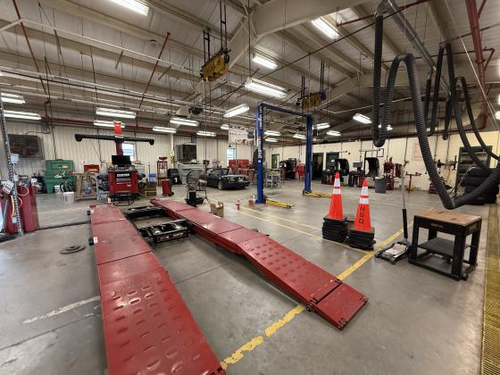 Students learn about the anatomy of vehicles and how to fix them in Yulee High's automotive program.