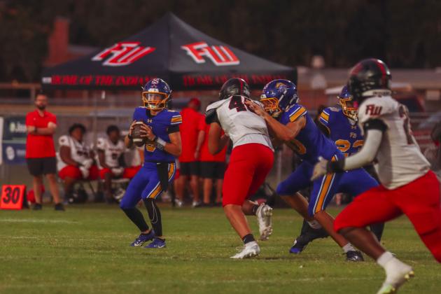 Pirates remained undefeated after beating the Forth White Indians 28-27 in Week Four. Photo by Ashley Chandler/News-Leader
