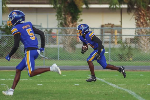 Pirates remained undefeated after beating the Forth White Indians 28-27 in Week Four. Photo by Ashley Chandler/News-Leader