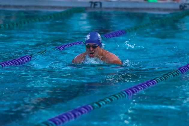 The Fernandina Beach swim team hosted the Nassau County Swim Jamboree on Aug. 28 at the Atlantic Recreation Center. The Pirates hosted the Yulee High School Hornets, West Nassau High School Warriors and the Hilliard Middle Senior School Red Flashes at the Thursday meet. Photo by Ashley Chandler/News-Leader