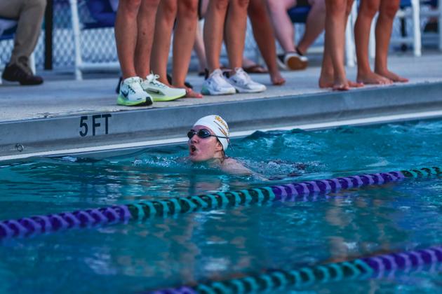 The Fernandina Beach swim team hosted the Nassau County Swim Jamboree on Aug. 28 at the Atlantic Recreation Center. The Pirates hosted the Yulee High School Hornets, West Nassau High School Warriors and the Hilliard Middle Senior School Red Flashes at the Thursday meet. Photo by Ashley Chandler/News-Leader