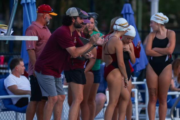 The Fernandina Beach swim team hosted the Nassau County Swim Jamboree on Aug. 28 at the Atlantic Recreation Center. The Pirates hosted the Yulee High School Hornets, West Nassau High School Warriors and the Hilliard Middle Senior School Red Flashes at the Thursday meet. Photo by Ashley Chandler/News-Leader