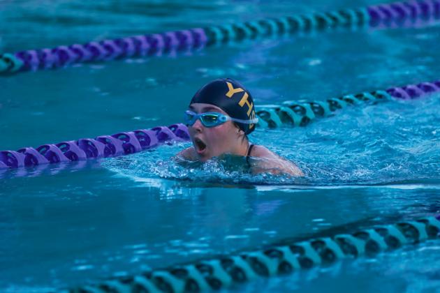 The Fernandina Beach swim team hosted the Nassau County Swim Jamboree on Aug. 28 at the Atlantic Recreation Center. The Pirates hosted the Yulee High School Hornets, West Nassau High School Warriors and the Hilliard Middle Senior School Red Flashes at the Thursday meet. Photo by Ashley Chandler/News-Leader