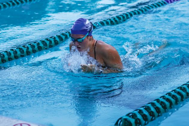 The Fernandina Beach swim team hosted the Nassau County Swim Jamboree on Aug. 28 at the Atlantic Recreation Center. The Pirates hosted the Yulee High School Hornets, West Nassau High School Warriors and the Hilliard Middle Senior School Red Flashes at the Thursday meet. Photo by Ashley Chandler/News-Leader
