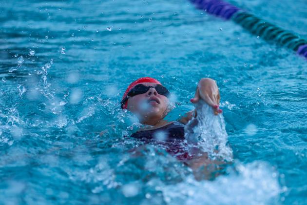 The Fernandina Beach swim team hosted the Nassau County Swim Jamboree on Aug. 28 at the Atlantic Recreation Center. The Pirates hosted the Yulee High School Hornets, West Nassau High School Warriors and the Hilliard Middle Senior School Red Flashes at the Thursday meet. Photo by Ashley Chandler/News-Leader