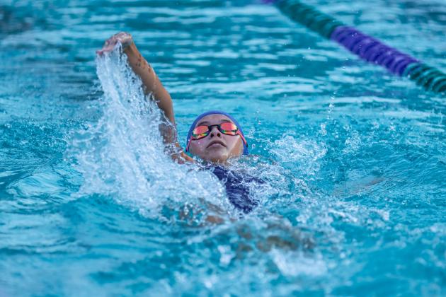 The Fernandina Beach swim team hosted the Nassau County Swim Jamboree on Aug. 28 at the Atlantic Recreation Center. The Pirates hosted the Yulee High School Hornets, West Nassau High School Warriors and the Hilliard Middle Senior School Red Flashes at the Thursday meet. Photo by Ashley Chandler/News-Leader