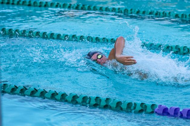 The Fernandina Beach swim team hosted the Nassau County Swim Jamboree on Aug. 28 at the Atlantic Recreation Center. The Pirates hosted the Yulee High School Hornets, West Nassau High School Warriors and the Hilliard Middle Senior School Red Flashes at the Thursday meet. Photo by Ashley Chandler/News-Leader