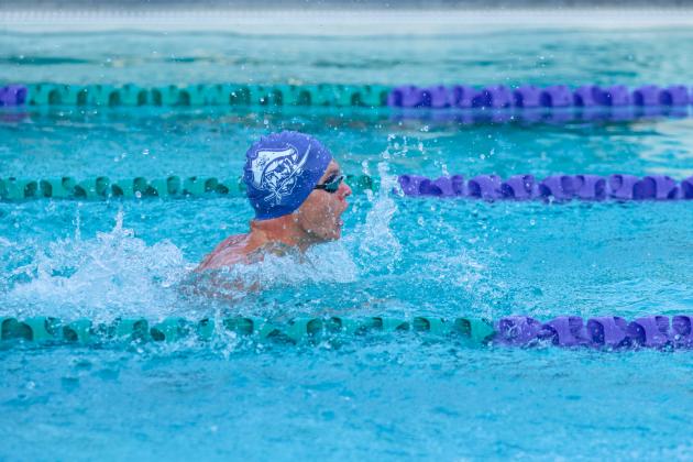 The Fernandina Beach swim team hosted the Nassau County Swim Jamboree on Aug. 28 at the Atlantic Recreation Center. The Pirates hosted the Yulee High School Hornets, West Nassau High School Warriors and the Hilliard Middle Senior School Red Flashes at the Thursday meet. Photo by Ashley Chandler/News-Leader