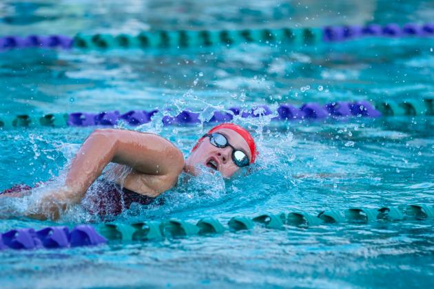 The Fernandina Beach swim team hosted the Nassau County Swim Jamboree on Aug. 28 at the Atlantic Recreation Center. The Pirates hosted the Yulee High School Hornets, West Nassau High School Warriors and the Hilliard Middle Senior School Red Flashes at the Thursday meet. Photo by Ashley Chandler/News-Leader