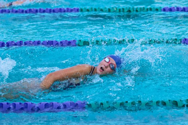The Fernandina Beach swim team hosted the Nassau County Swim Jamboree on Aug. 28 at the Atlantic Recreation Center. The Pirates hosted the Yulee High School Hornets, West Nassau High School Warriors and the Hilliard Middle Senior School Red Flashes at the Thursday meet. Photo by Ashley Chandler/News-Leader