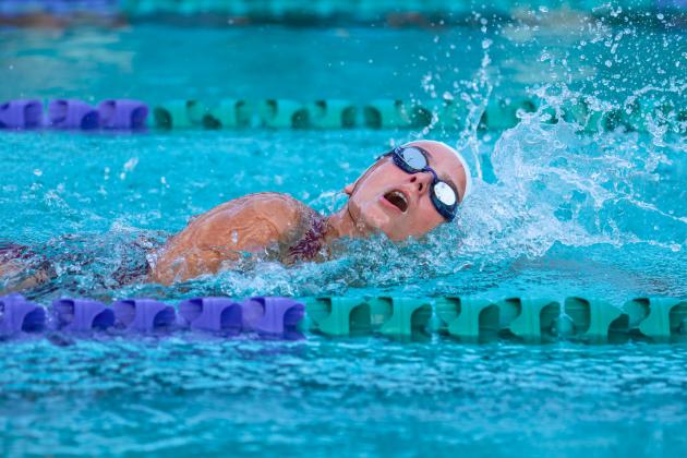 The Fernandina Beach swim team hosted the Nassau County Swim Jamboree on Aug. 28 at the Atlantic Recreation Center. The Pirates hosted the Yulee High School Hornets, West Nassau High School Warriors and the Hilliard Middle Senior School Red Flashes at the Thursday meet. Photo by Ashley Chandler/News-Leader