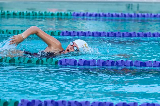 The Fernandina Beach swim team hosted the Nassau County Swim Jamboree on Aug. 28 at the Atlantic Recreation Center. The Pirates hosted the Yulee High School Hornets, West Nassau High School Warriors and the Hilliard Middle Senior School Red Flashes at the Thursday meet. Photo by Ashley Chandler/News-Leader