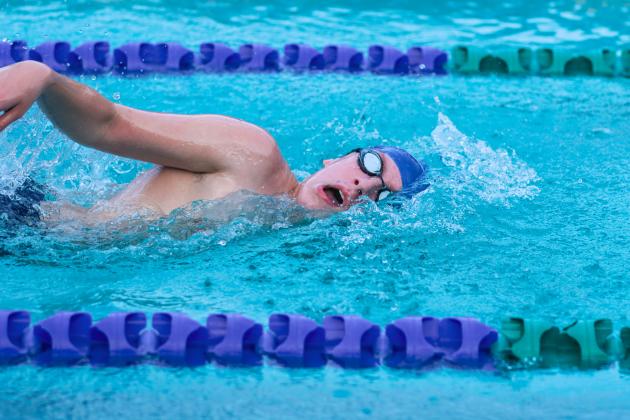 The Fernandina Beach swim team hosted the Nassau County Swim Jamboree on Aug. 28 at the Atlantic Recreation Center. The Pirates hosted the Yulee High School Hornets, West Nassau High School Warriors and the Hilliard Middle Senior School Red Flashes at the Thursday meet. Photo by Ashley Chandler/News-Leader