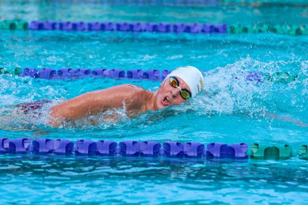 The Fernandina Beach swim team hosted the Nassau County Swim Jamboree on Aug. 28 at the Atlantic Recreation Center. The Pirates hosted the Yulee High School Hornets, West Nassau High School Warriors and the Hilliard Middle Senior School Red Flashes at the Thursday meet. Photo by Ashley Chandler/News-Leader