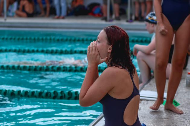 The Fernandina Beach swim team hosted the Nassau County Swim Jamboree on Aug. 28 at the Atlantic Recreation Center. The Pirates hosted the Yulee High School Hornets, West Nassau High School Warriors and the Hilliard Middle Senior School Red Flashes at the Thursday meet. Photo by Ashley Chandler/News-Leader