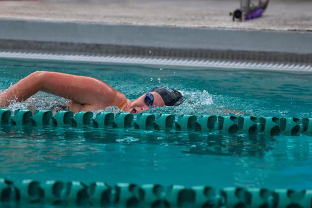 The Fernandina Beach swim team hosted the Nassau County Swim Jamboree on Aug. 28 at the Atlantic Recreation Center. The Pirates hosted the Yulee High School Hornets, West Nassau High School Warriors and the Hilliard Middle Senior School Red Flashes at the Thursday meet. Photo by Ashley Chandler/News-Leader