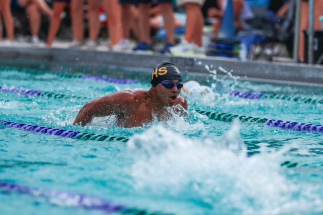 The Fernandina Beach swim team hosted the Nassau County Swim Jamboree on Aug. 28 at the Atlantic Recreation Center. The Pirates hosted the Yulee High School Hornets, West Nassau High School Warriors and the Hilliard Middle Senior School Red Flashes at the Thursday meet. Photo by Ashley Chandler/News-Leader